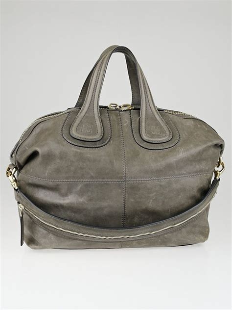 Taupe Lambskin Leather Medium Nightingale Bag 